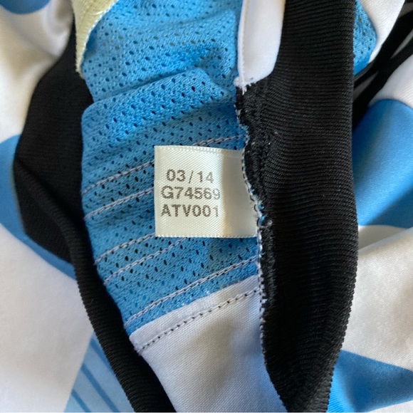 Argentina 2014/15 Adidas Climacool Home Soccer Jersey Shirt Blue White Striped - Picture 9 of 13